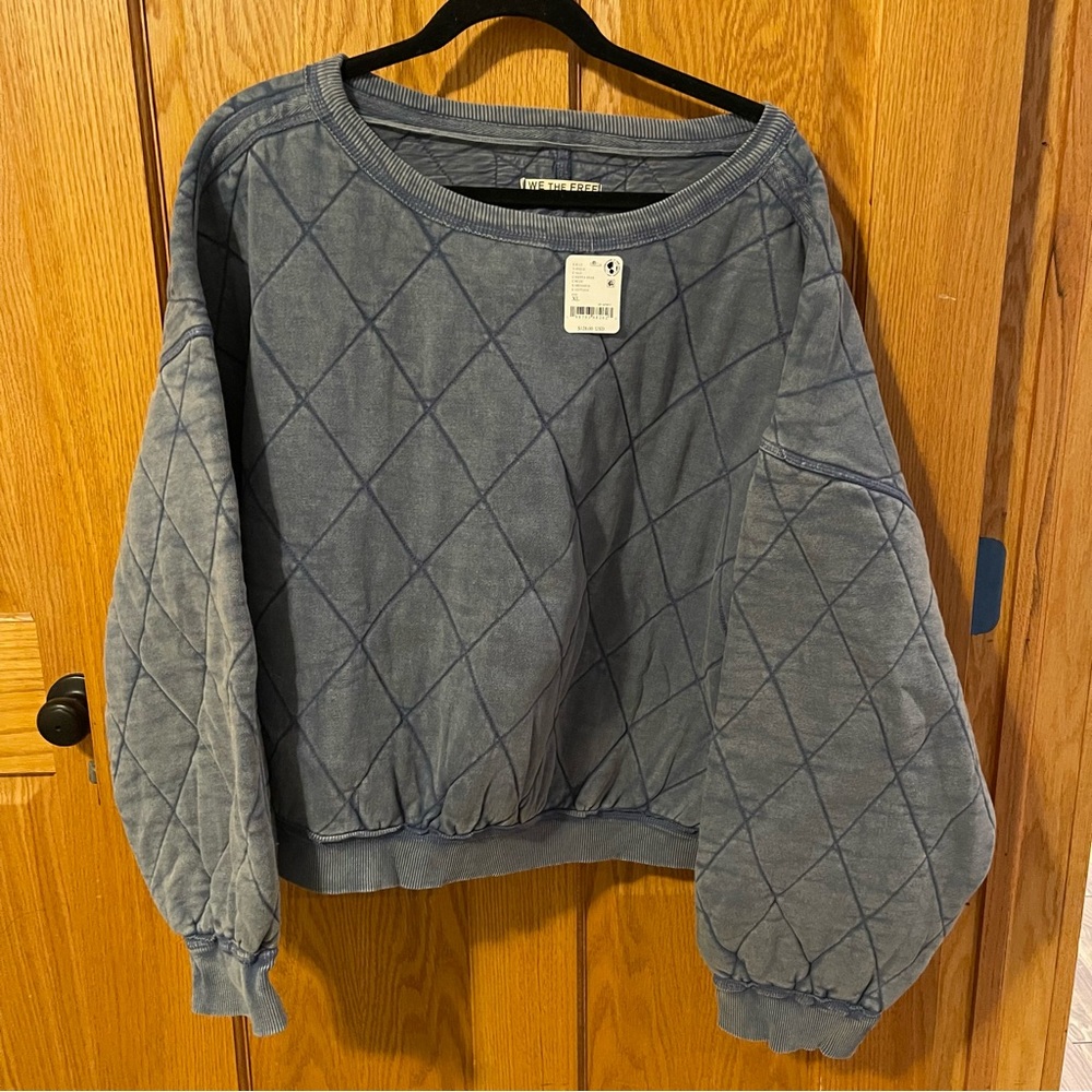 Free People Quilted Sweater